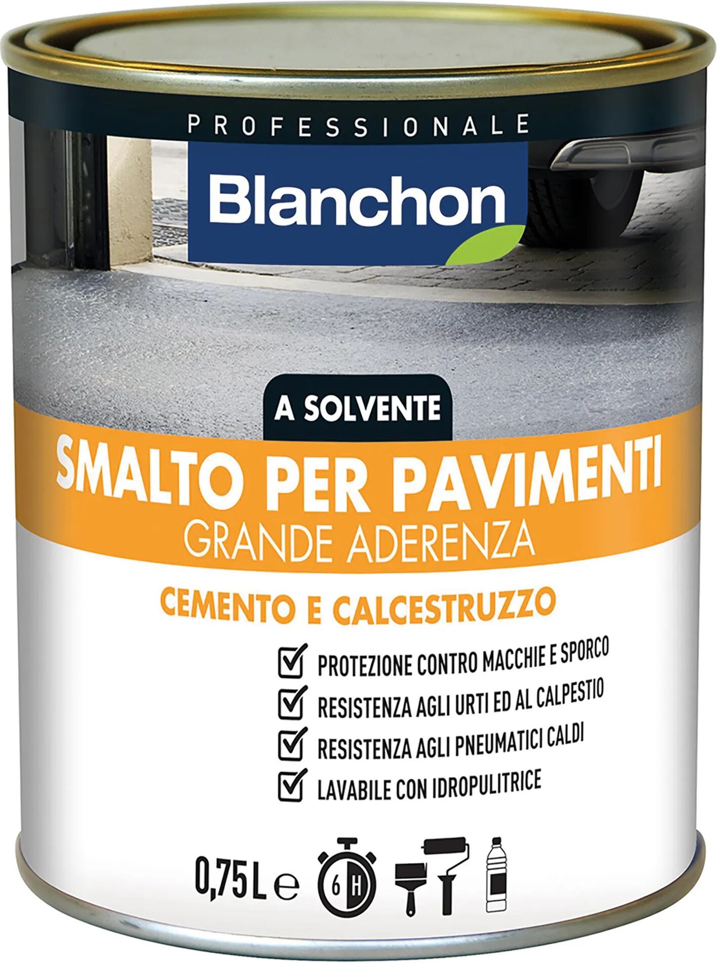 Tecnomat SMALTO PAVIMENTI BLANCHON SOLVENTE 0,75l BIANCO 12 m² CON 1 l PRONTO USO