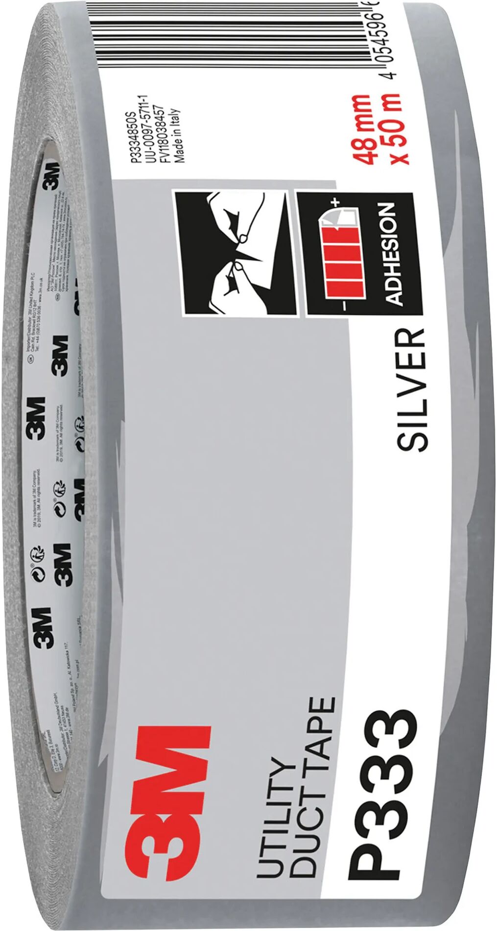 3M NASTRO RIPARAZIONE  P333 48mm x 50m SILVER ALTA RESISTENZA STRAPPABILE A MANO