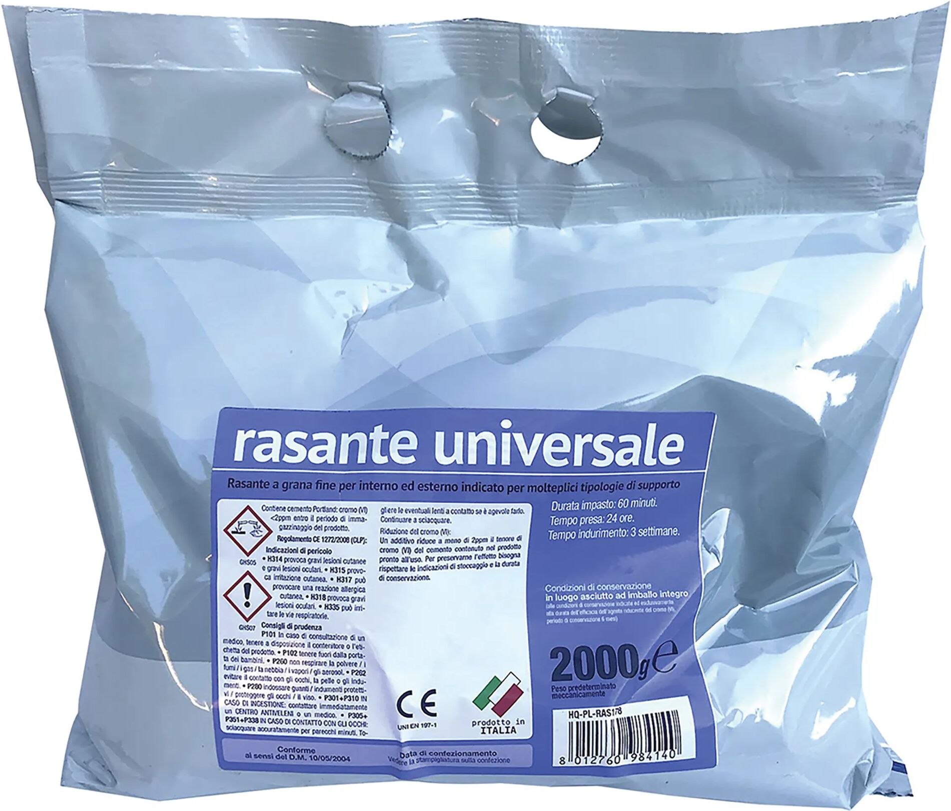 Cipir RASANTE UNIVERSALE IN POLVERE  2 kg GRIGIO GRANA FINE PER INTERNO ED ESTERNO