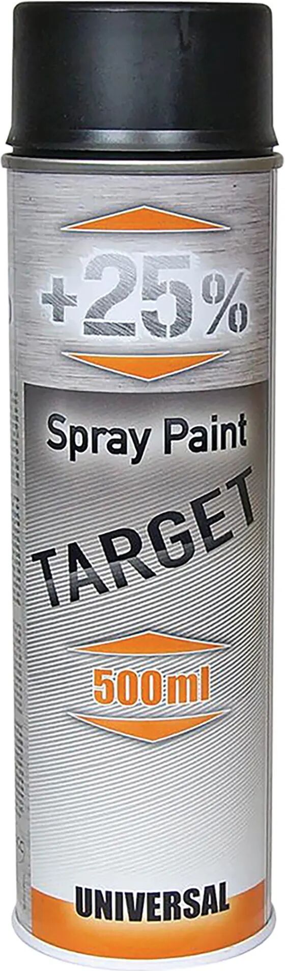 Motip SMALTO SPRAY SINTETICO  TARGET RAL9005 NERO OPACO 500 ml 2,5-3,5 m² CON 1 l