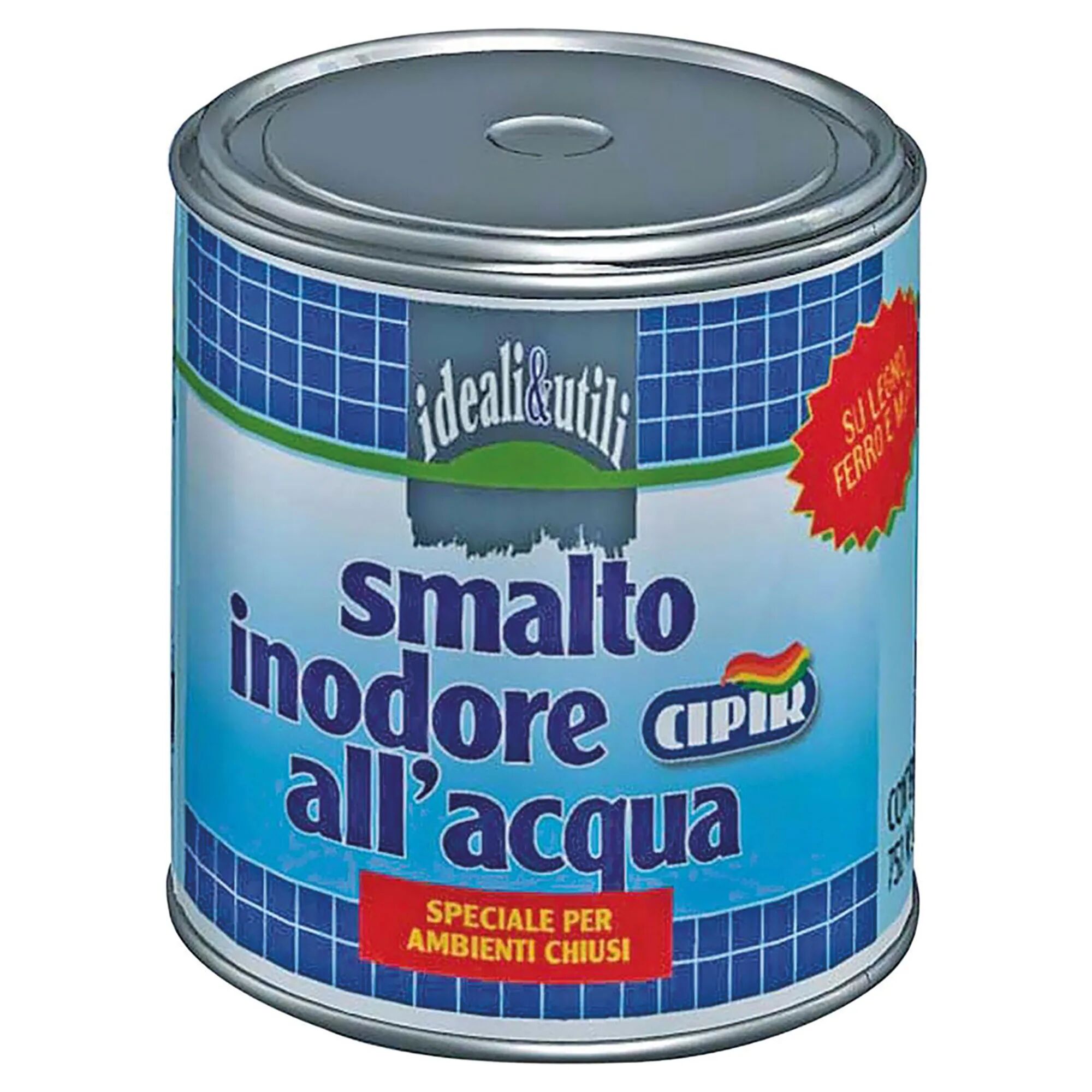 Cipir SMALTO ACQUA LUCIDO  BIANCO 2,5 l TUTTI I SUPPORTI 8-10 m² CON 1 l PRONTO USO