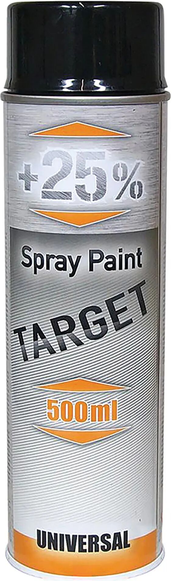 Motip SMALTO SPRAY SINTETICO  TARGET RAL9005 NERO LUCIDO 500 ml 2,5-3,5 m² CON 1 l