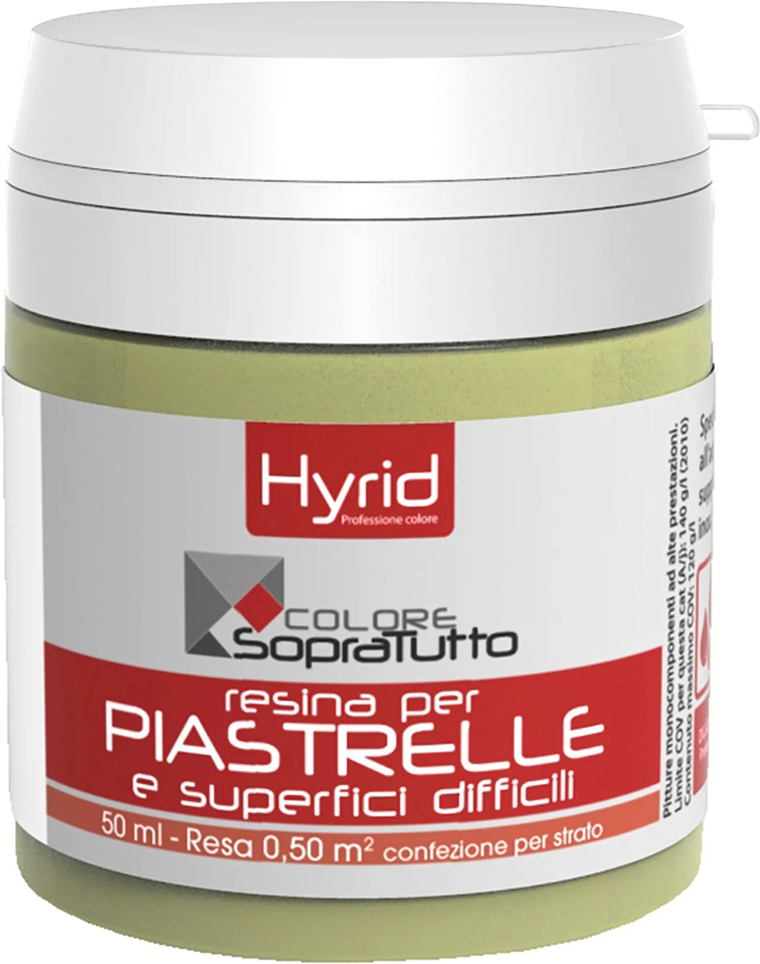 Hyrid By Covema RESINA PIASTRELLE HYRID MENTA 50 ml PER SUPERFICI DIFFICILI 10 m²  CON 1 l PRONTO USO