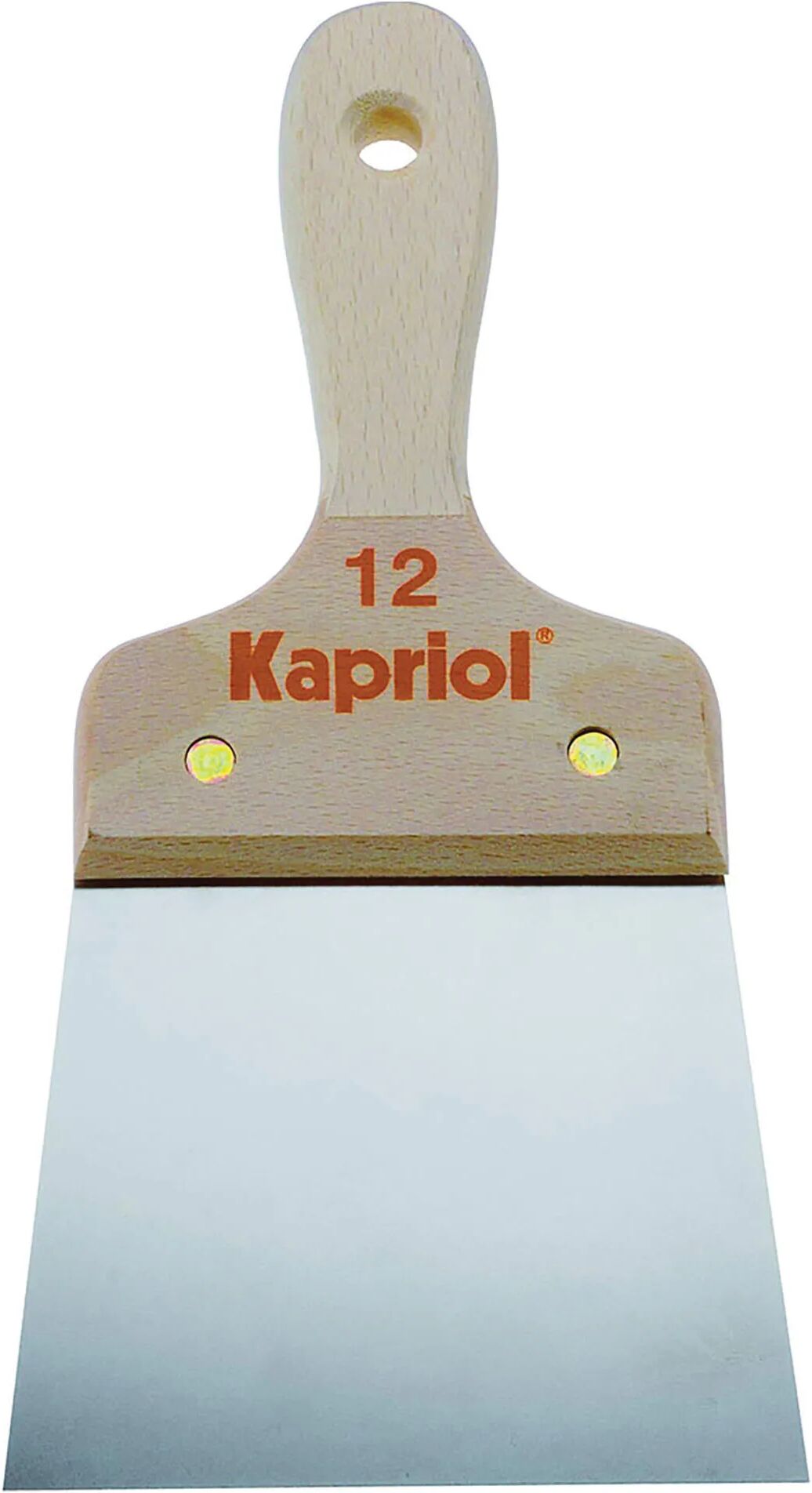 Kapriol SPATOLA 120 mm  PER RASATURA ACCIAIO TEMPRATO MANICO LEGNO