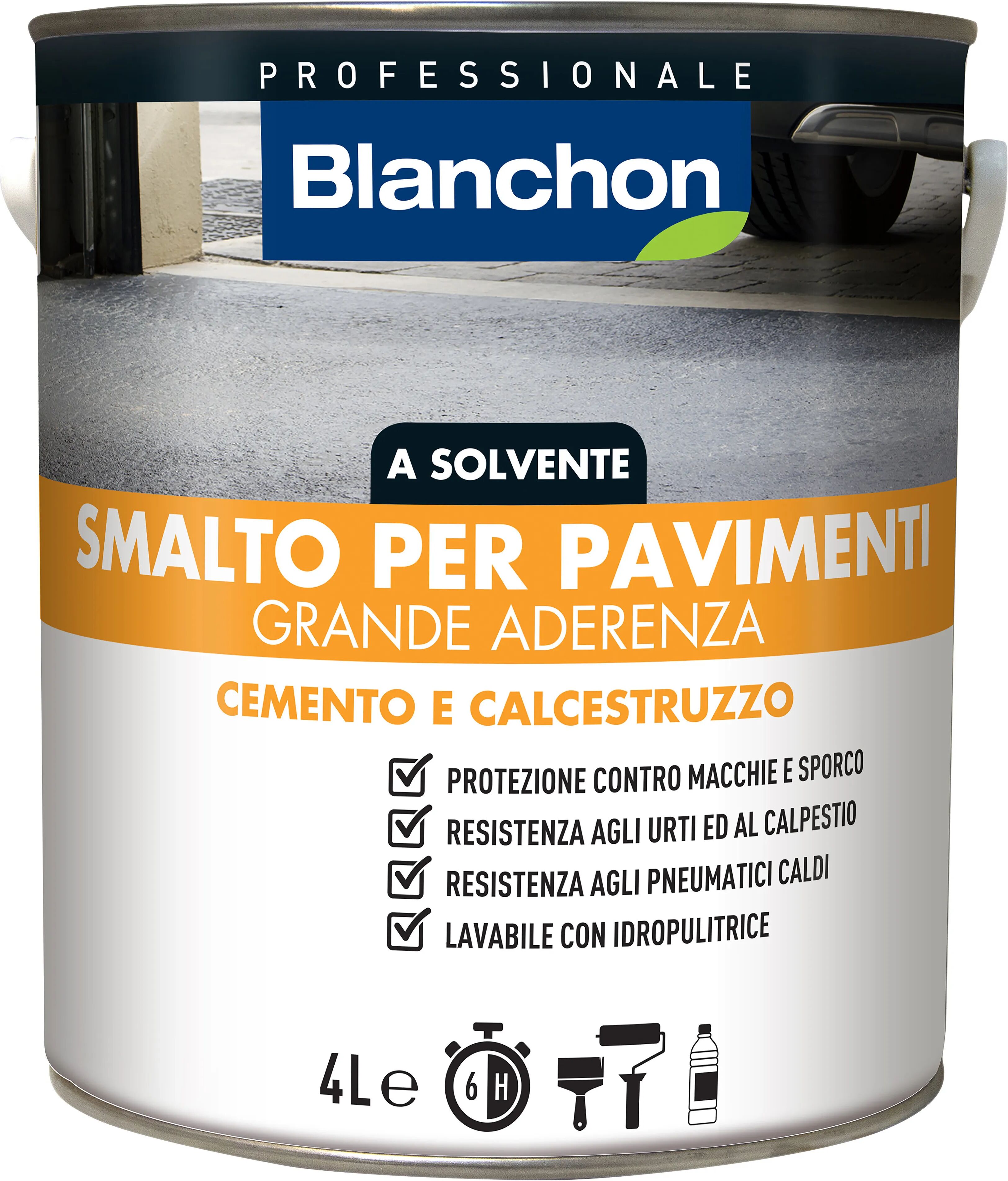 Tecnomat SMALTO PAVIMENTI BLANCHON SOLVENTE 4 l ALLUMINIO 12 m² CON 1 l PRONTO USO