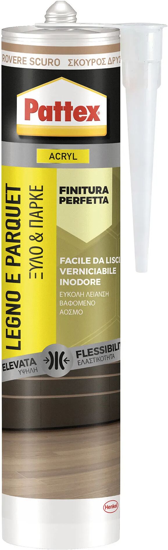 Pattex SILICONE ACRILICO LEGNO E PARQUET  ROVERE SCURO 280 ml