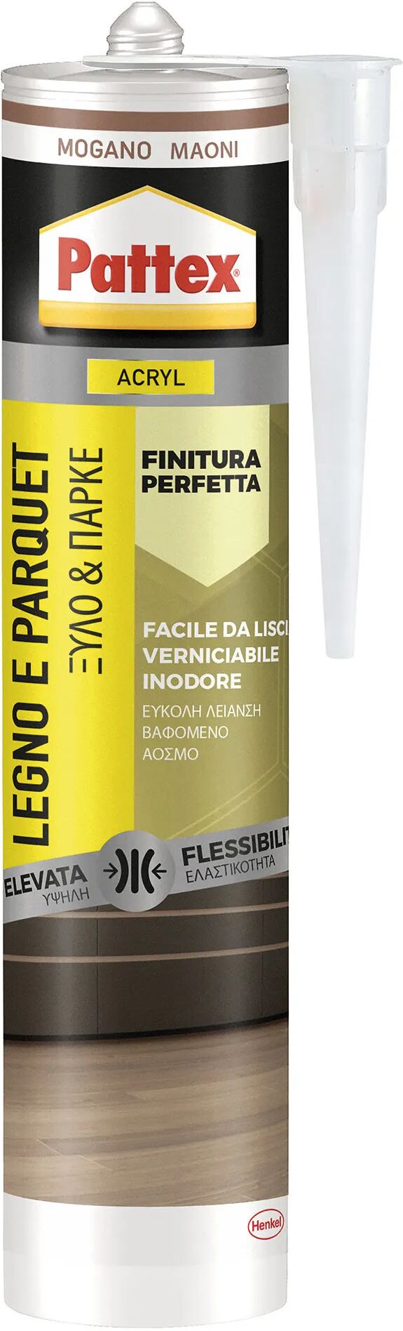 Pattex SILICONE ACRILICO LEGNO E PARQUET  MOGANO 280 ml