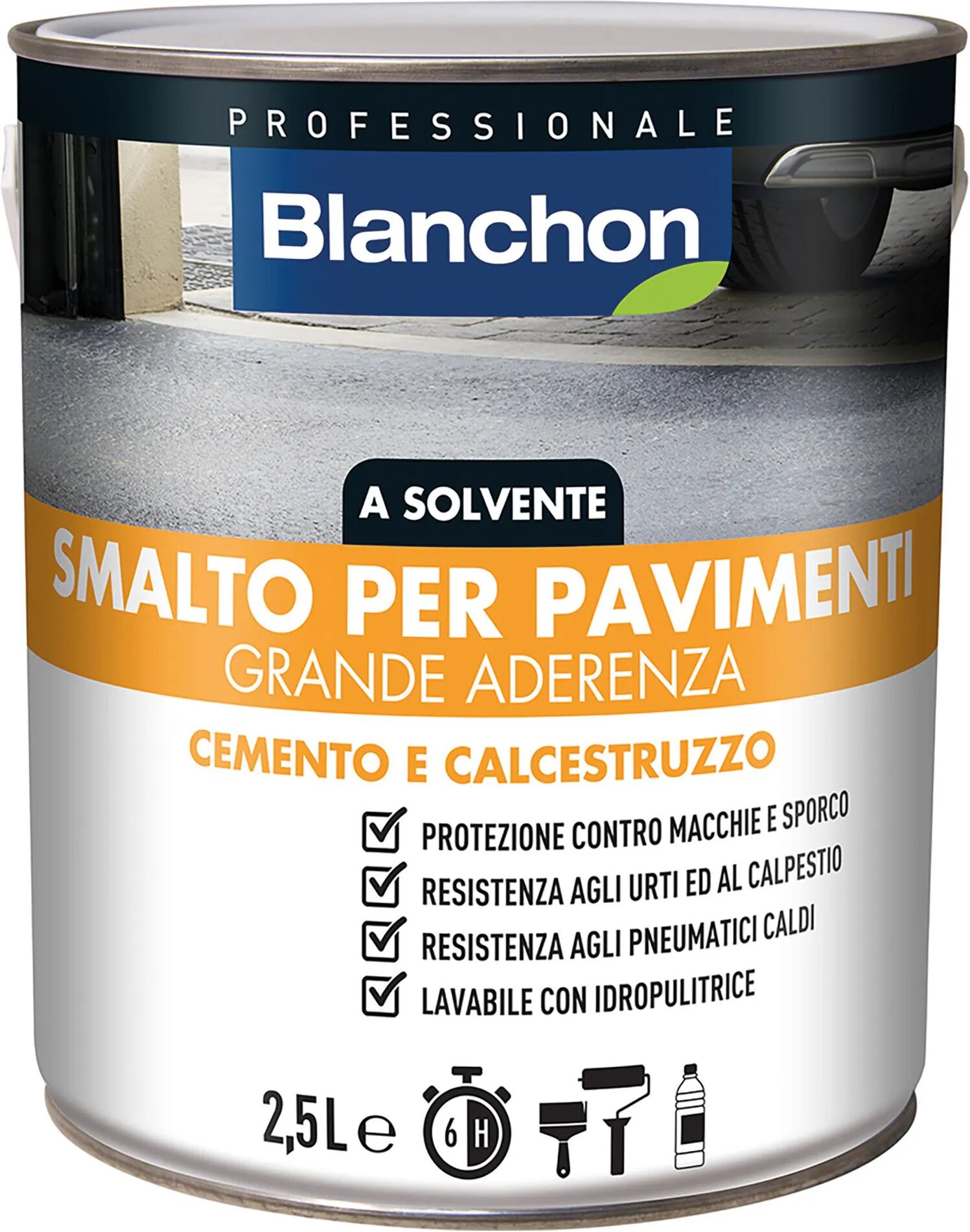 Tecnomat SMALTO PAVIMENTI BLANCHON SOLVENTE 2,5 l MATTONE 12 m² CON 1 l PRONTO USO