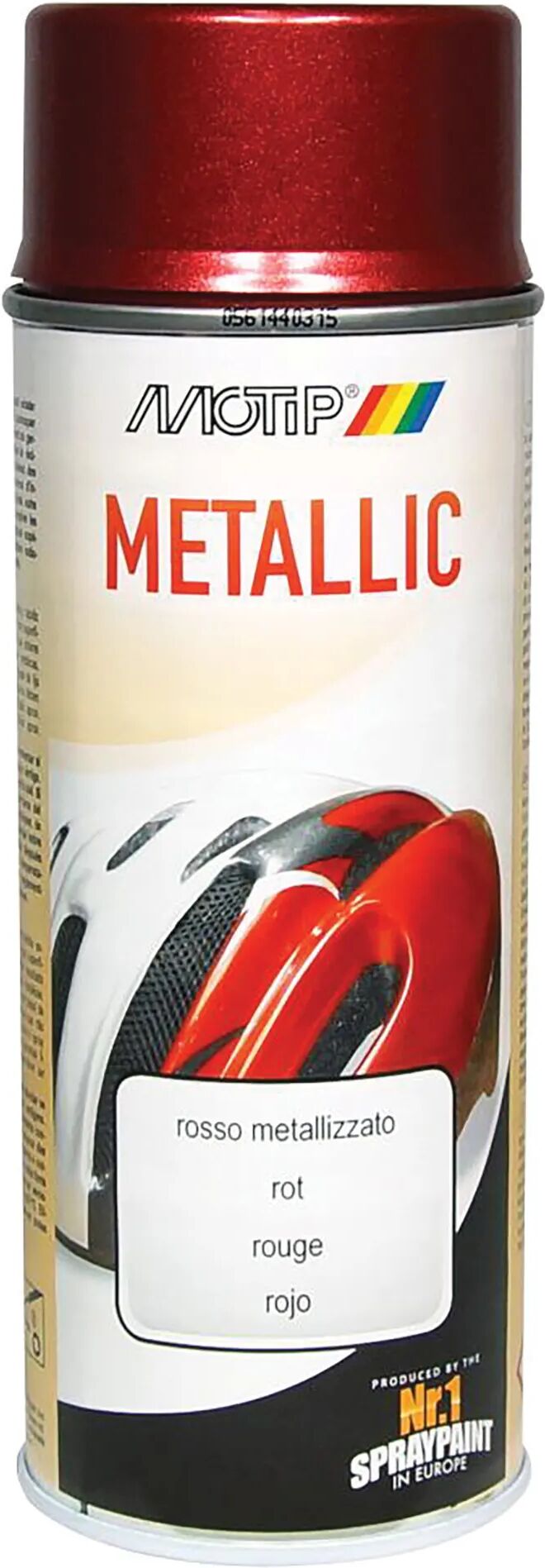 Motip SMALTO SPRAY METALLIC  ROSSO 400 ml 2,5 m² CON 1 l