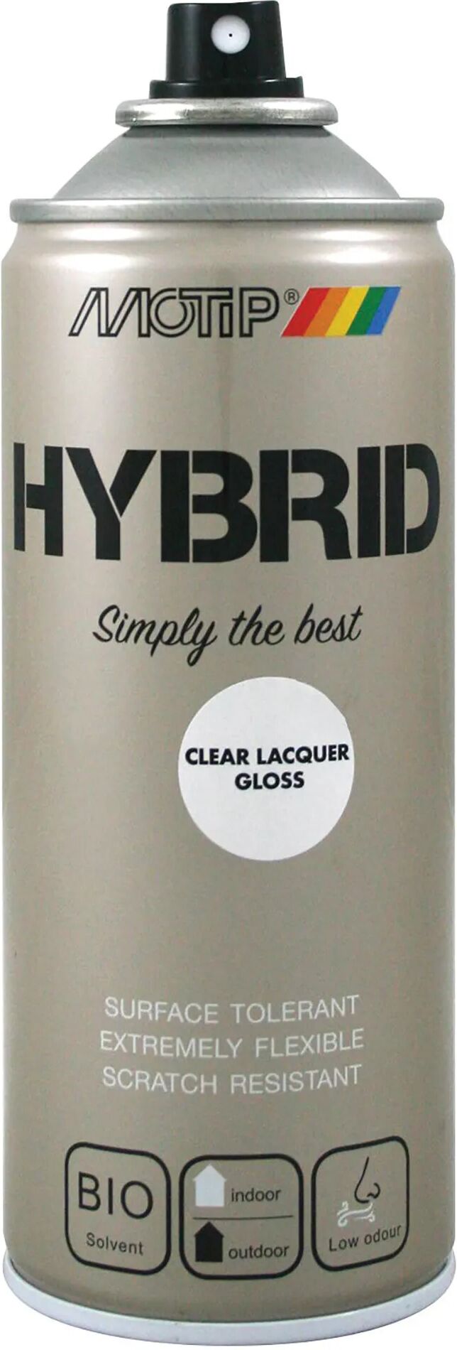 Motip VERNICE SPRAY HYBRID  TRASPARENTE LUCIDO 80 GLOSS 400 ml 2,5 - 3,5 m² CON 1 l