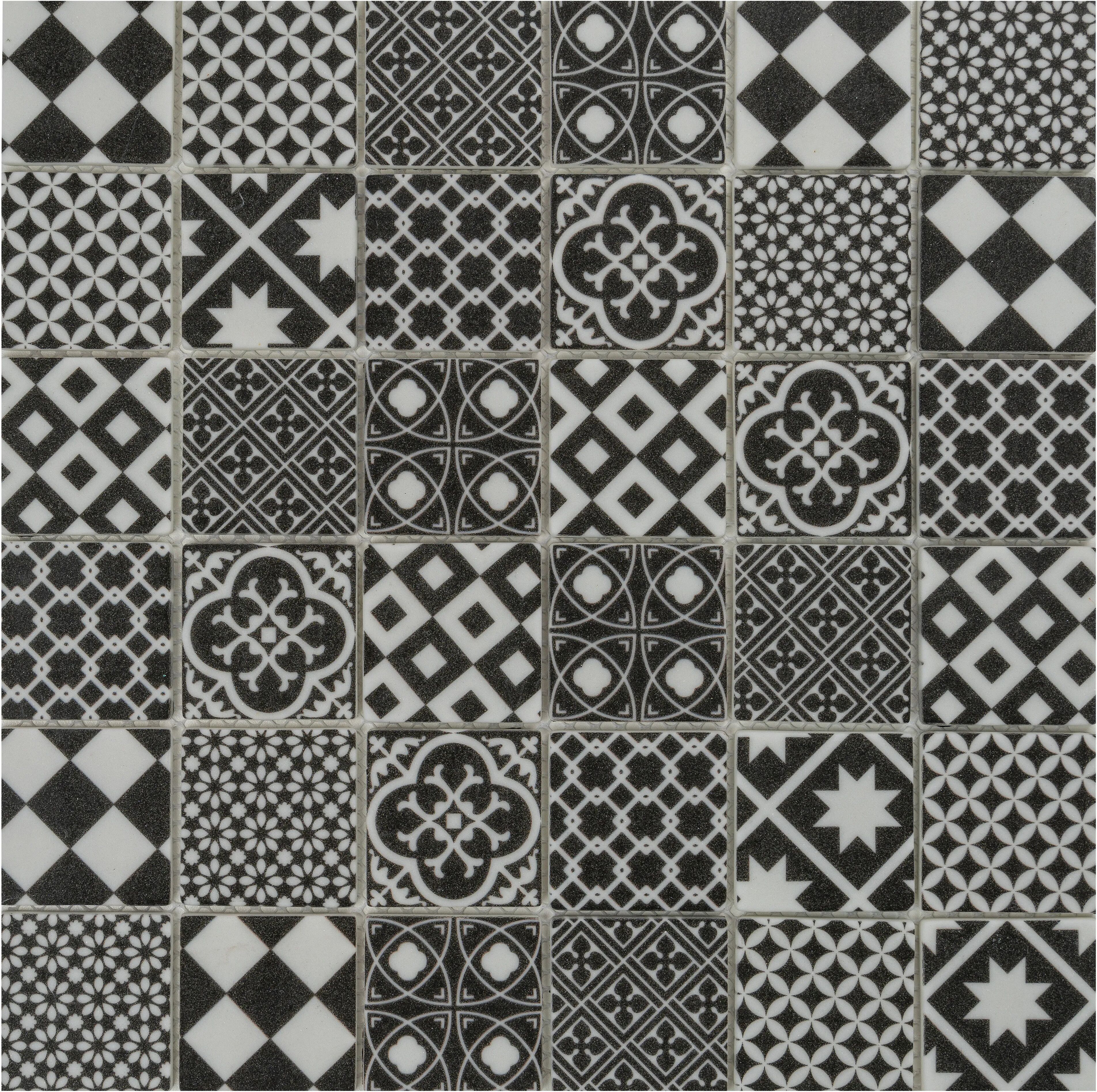 Tecnomat MOSAICO INTERNO ESTERNO URBAN BLACK 29,8x29,8x0,6 cm AL PEZZO PASTA VETRO RICICLATO