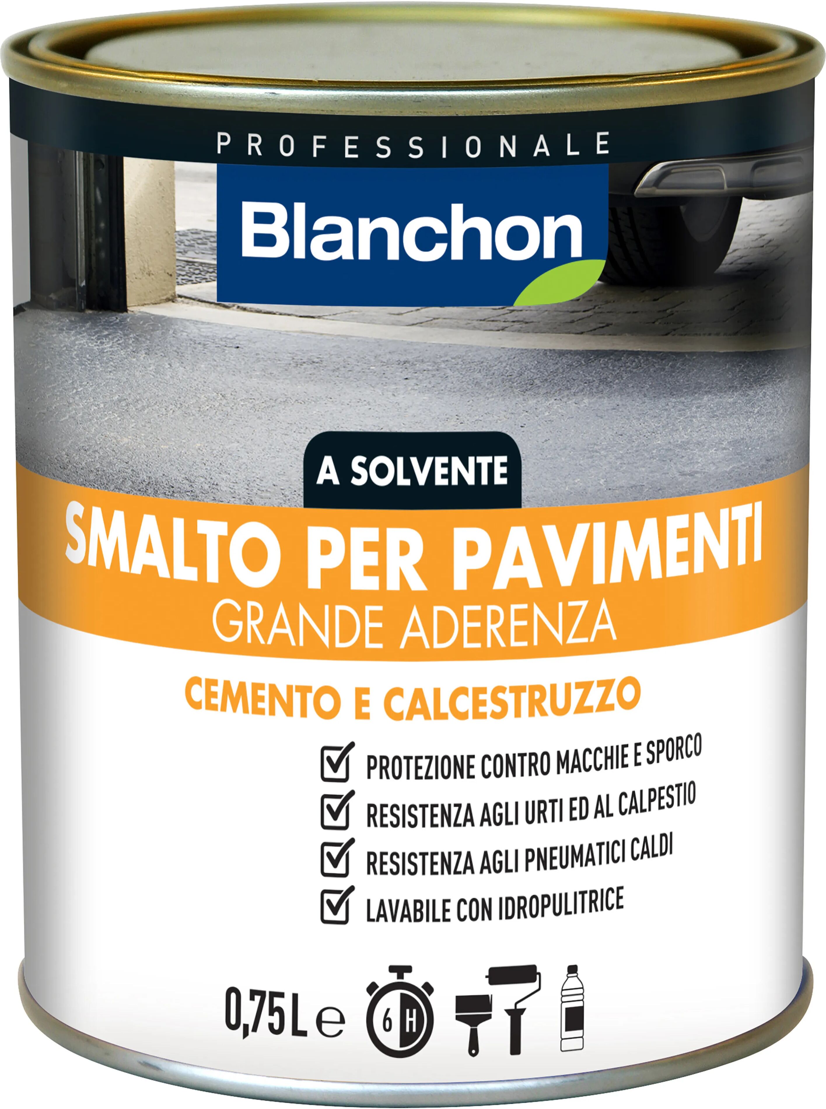 Tecnomat SMALTO PAVIMENTI BLANCHON SOLVENTE 0,75l ALLUMINIO 12 m² CON 1 l PRONTO USO