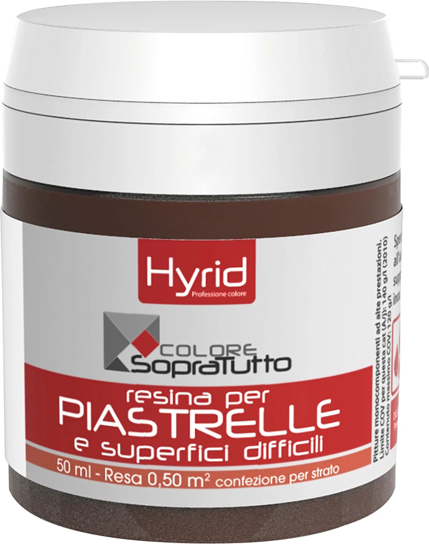 Hyrid By Covema RESINA PIASTRELLE HYRID CIOCCOLATO 50 ml PER SUPERFICI DIFFICILI 10 m²  CON 1 l PRONTO USO