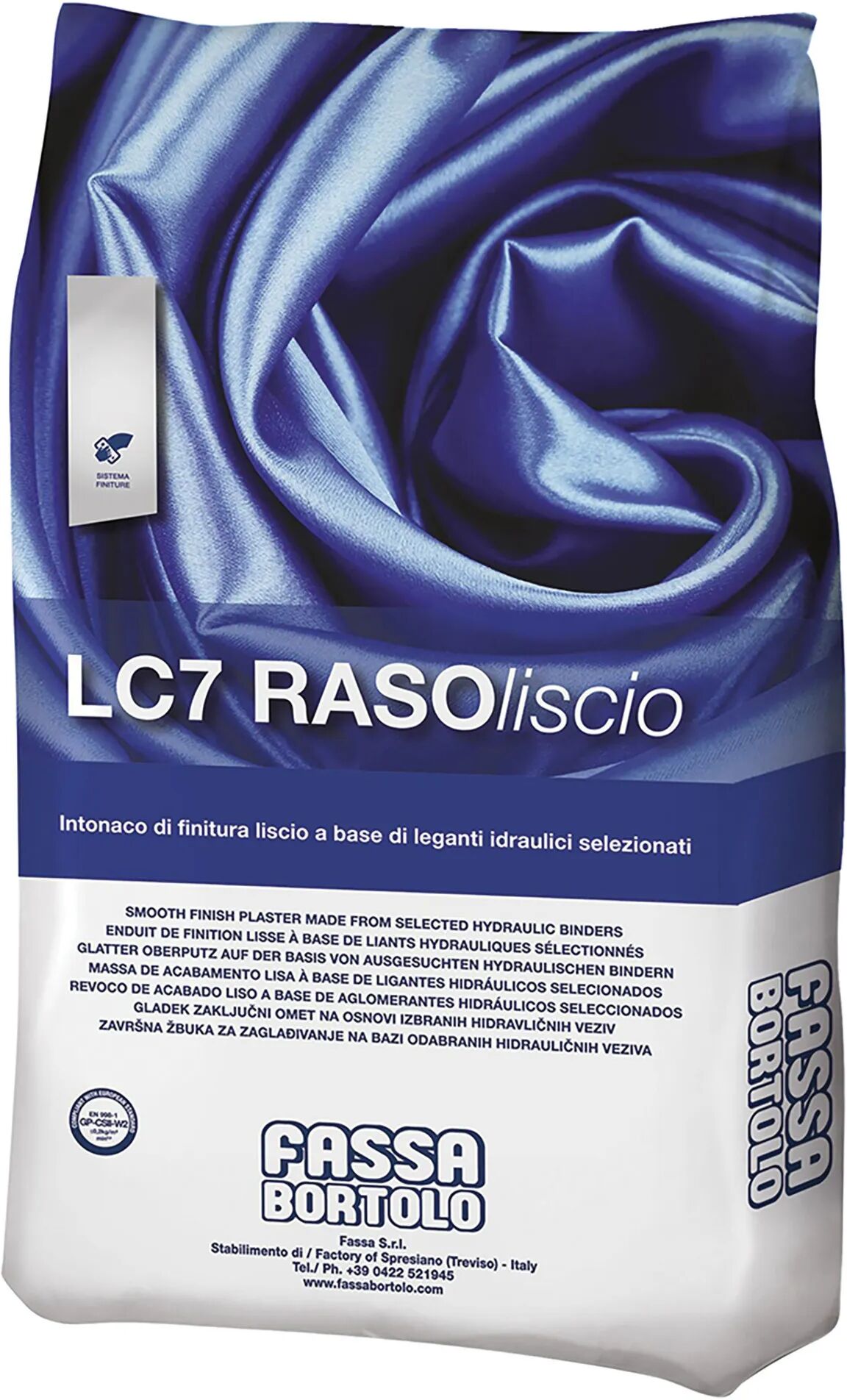 Fassa MALTA RASOLISCIO PREMISCELATA  LC7 SACCO 4 kg FINITURA LISCIA INTERNO ED ESTERNO