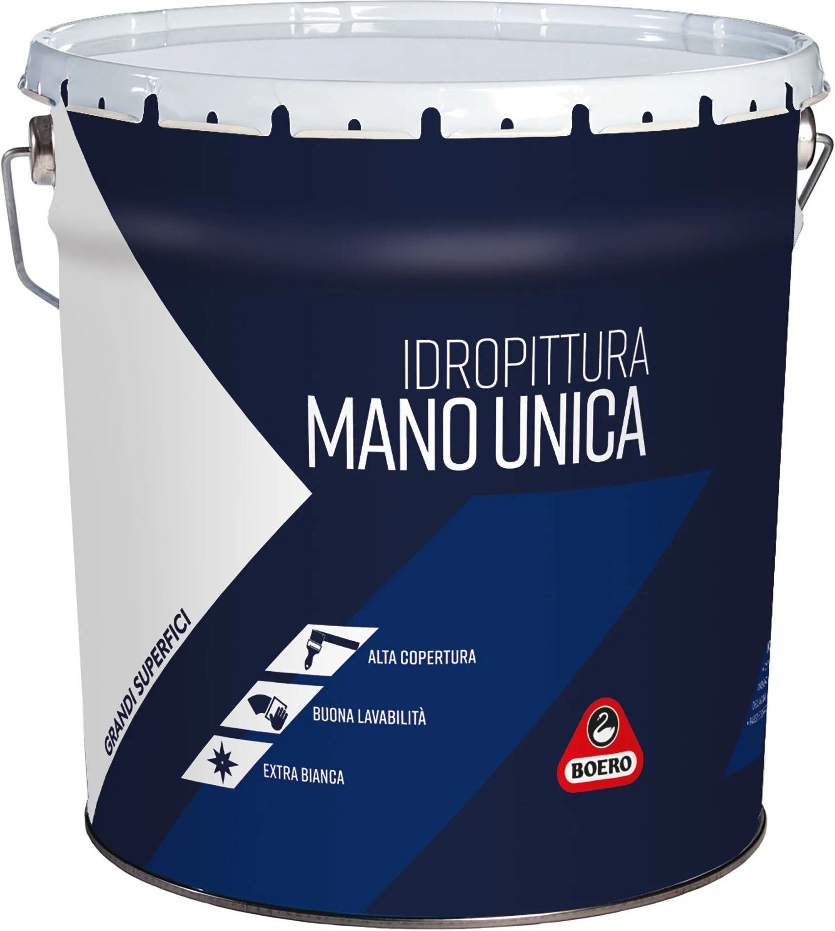 Boero IDROPITTURA LAVABILE  MANO UNICA 14 l PER INTERNI 9-11 m² CON 1 l PRONTO USO