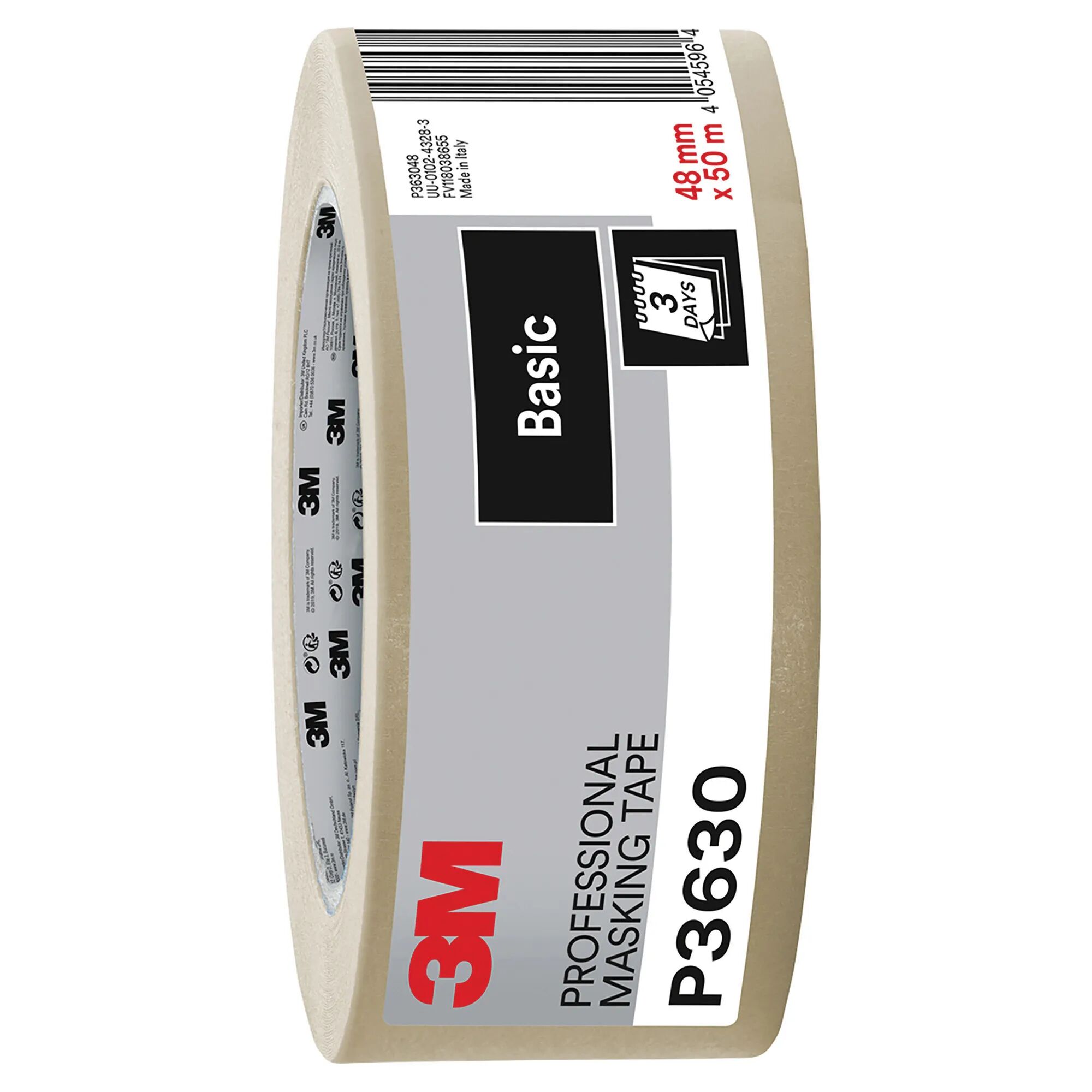 3M NASTRO MASCHERATURA  P3630 48mm x 50m BEIGE PER INTERNI IDEALE PER SUPERFICI LISCE