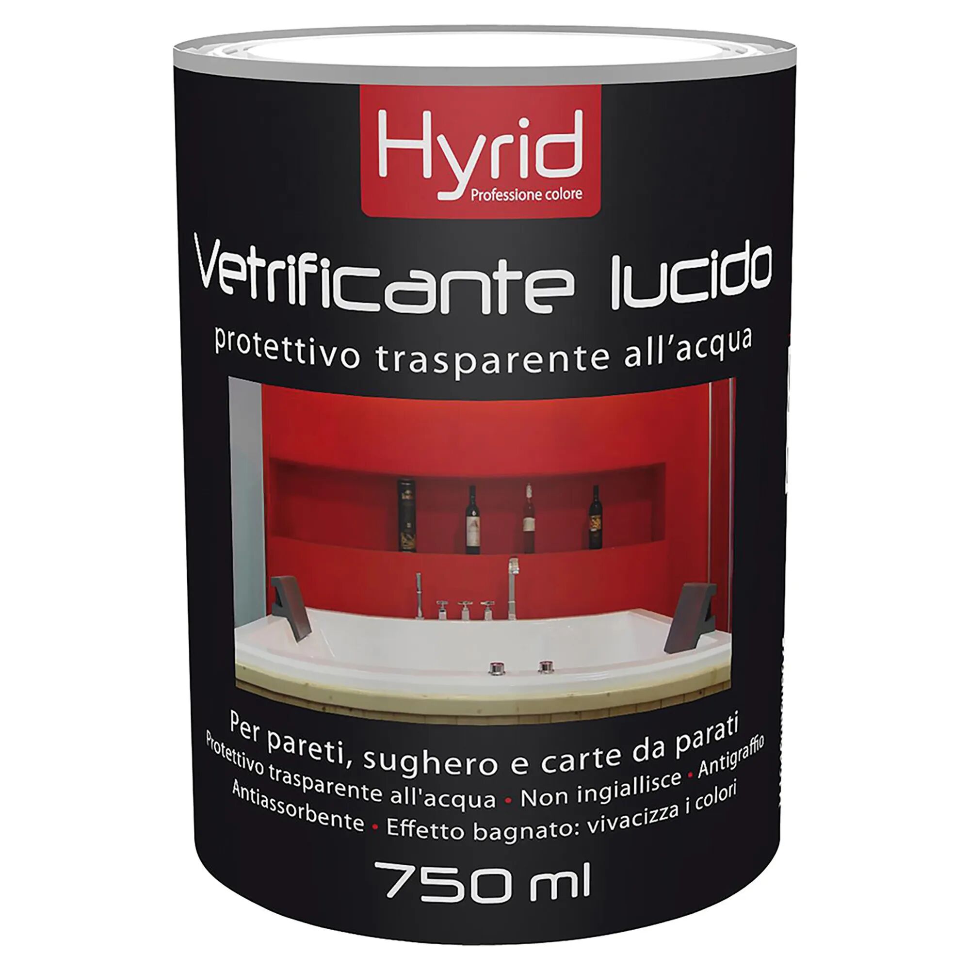 Hyrid By Covema VETRIFICANTE AD ACQUA HYRID 0,75 l LUCIDO 4-5 m² CON 1 l A 2 MANI