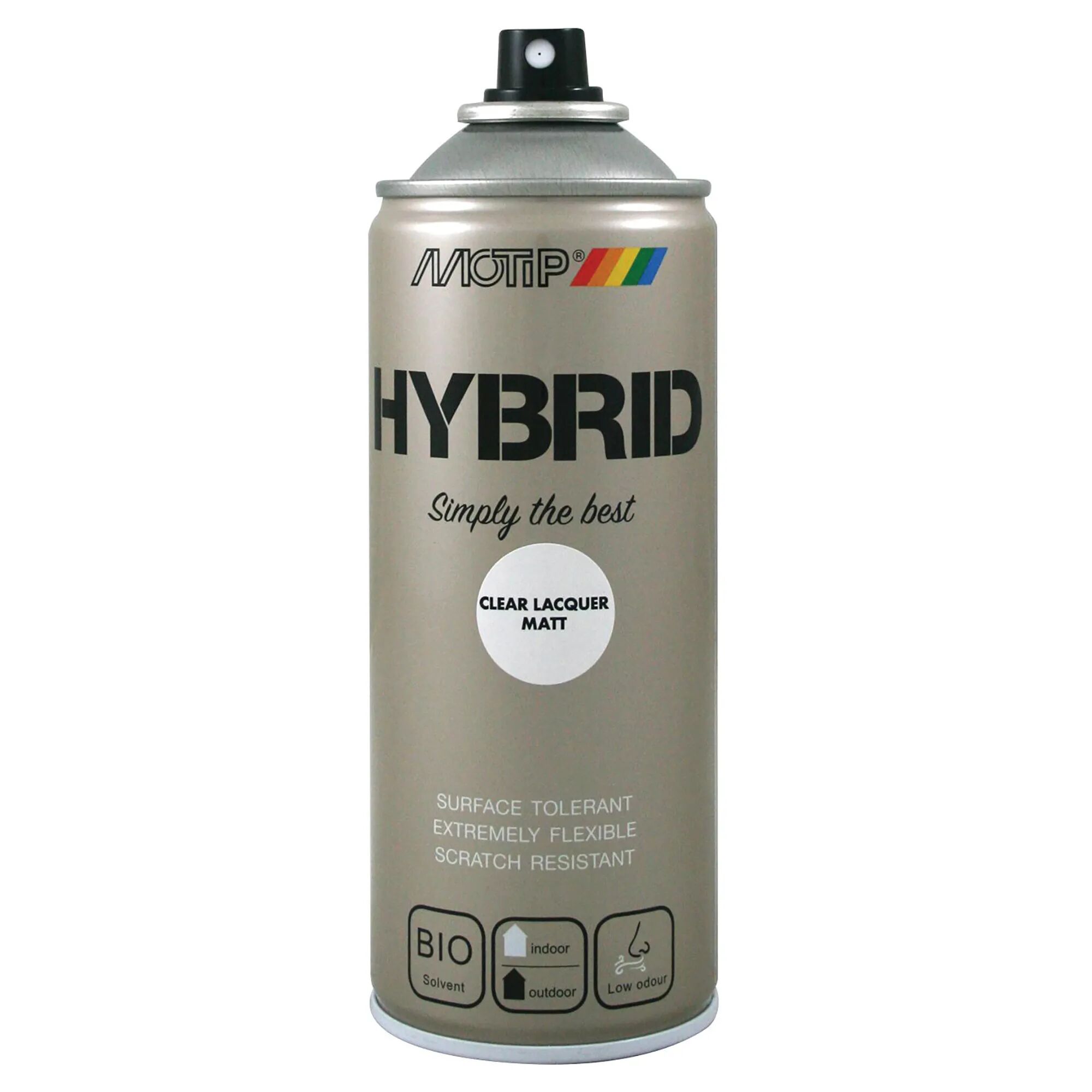 Motip VERNICE SPRAY HYBRID  TRASPARENTE SATINATO 10 GLOSS 400 ml 2,5 - 3,5 m² CON 1 l