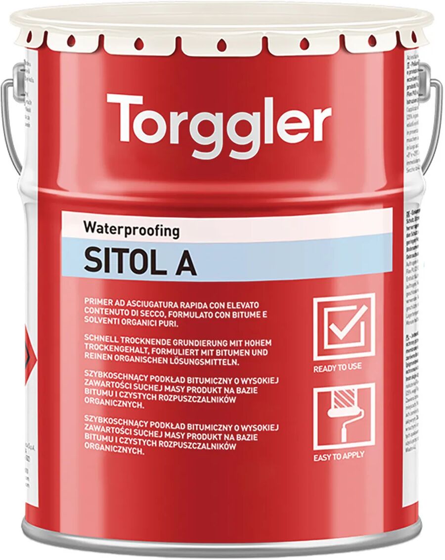 Torggler PITTURA BITUMINOSA  5 l SITOL E PROTEGGE DALLA CORROSIONE LEGNO METALLO E CLS