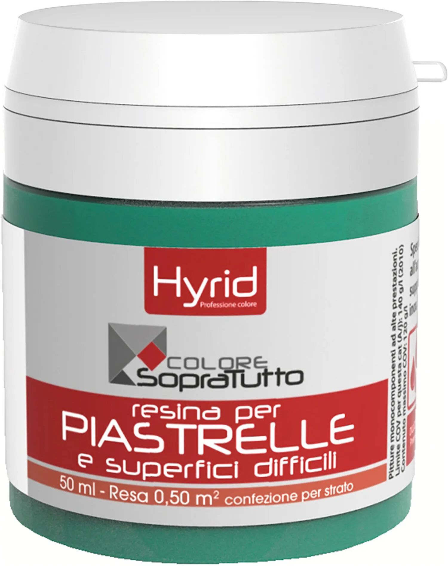 Hyrid By Covema RESINA PIASTRELLE HYRID MALACHITE 50 ml PER SUPERFICI DIFFICILI 10 m²  CON 1 l PRONTO USO