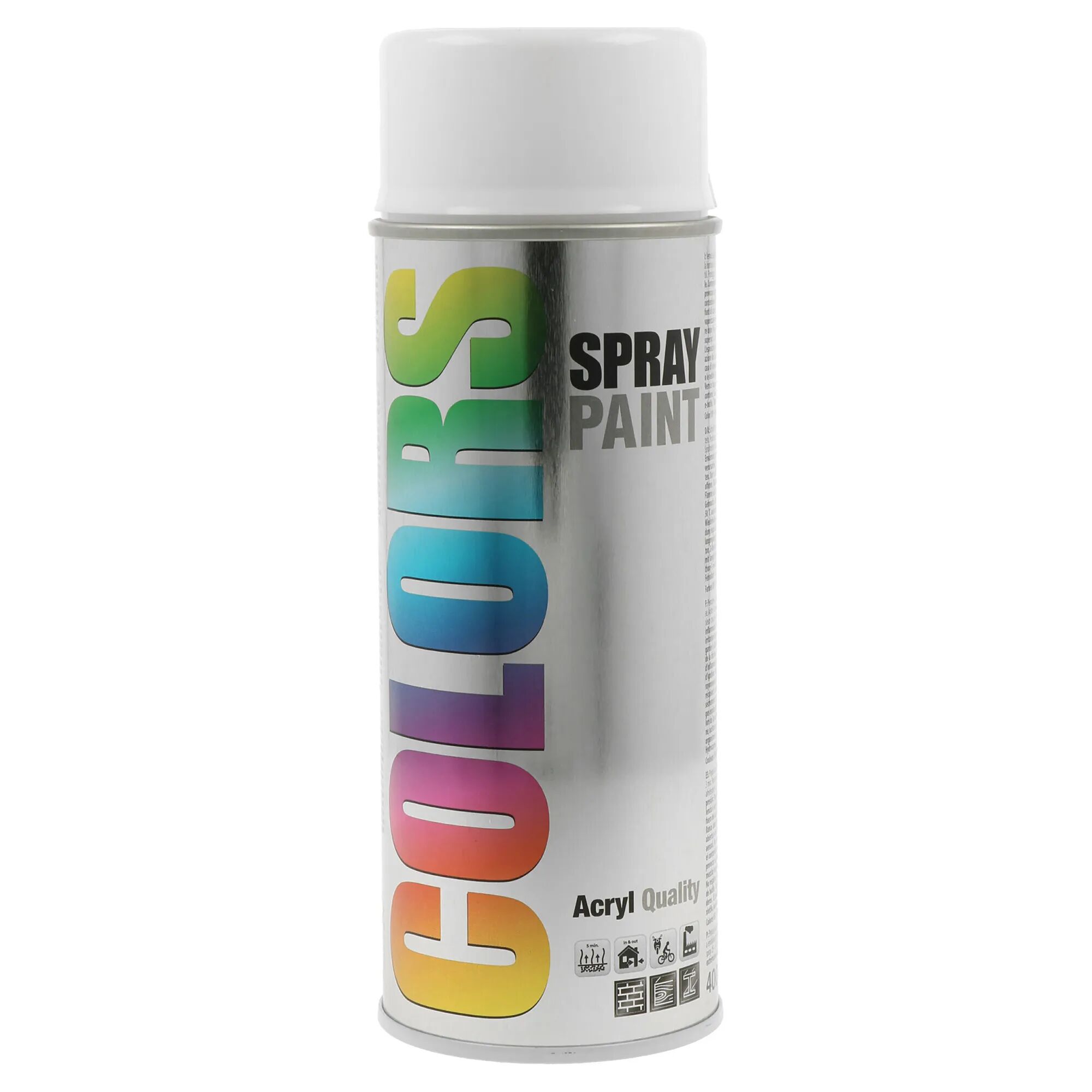 Motip SMALTO SPRAY COLORS  RAL 9016 BIANCO TRAFFICO 400 ml 2 - 4 m² CON 1 l