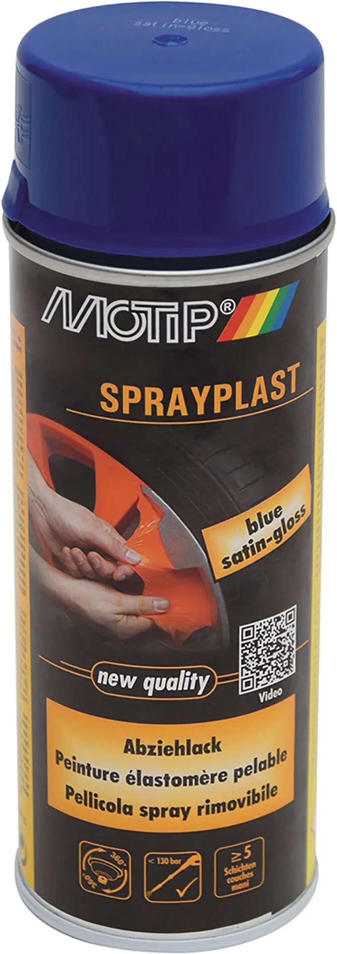 Motip PELLICOLA RIMOVIBILE SPRAY  400 ml SPRAYPLAST BLU SEMILUCIDO 0,5-1 m² CON 1 l - 5 MANI