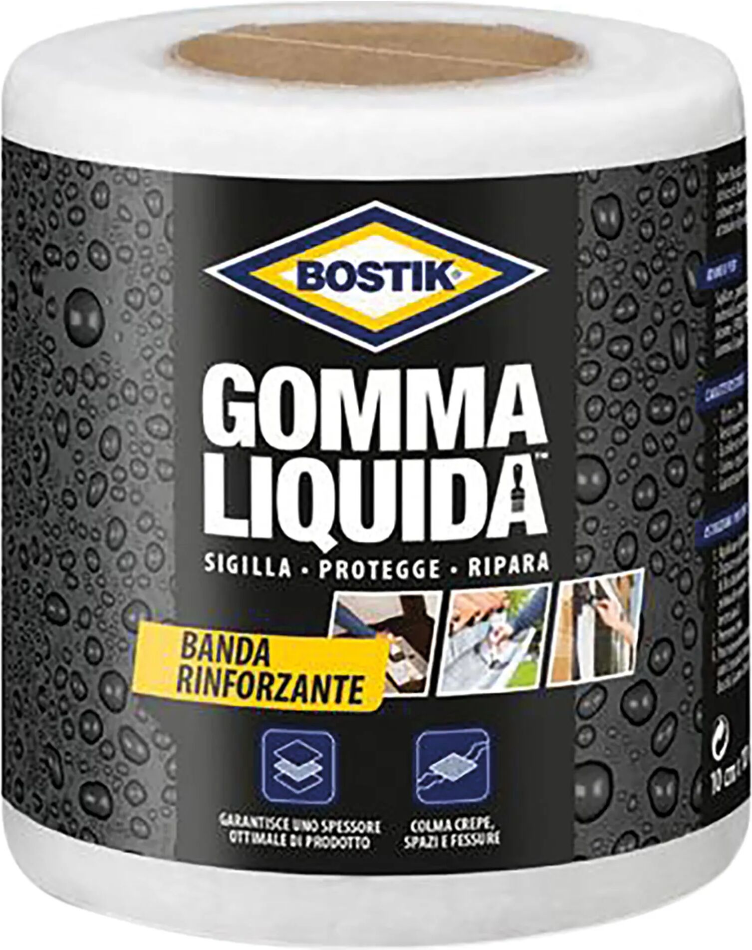 Bostik BANDA RINFORZANTE  10 cm X 10 m PER GOMMA LIQUIDA SIGILLA PROTEGGE RIPARA