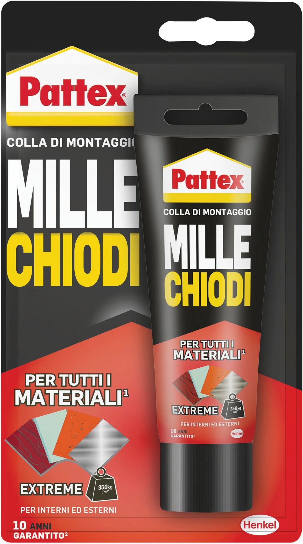 Pattex ADESIVO SIGILLANTE  MILLECHIODI EXTREME 142 g INCOLLA E SIGILLA TUTTI I MATERIALI