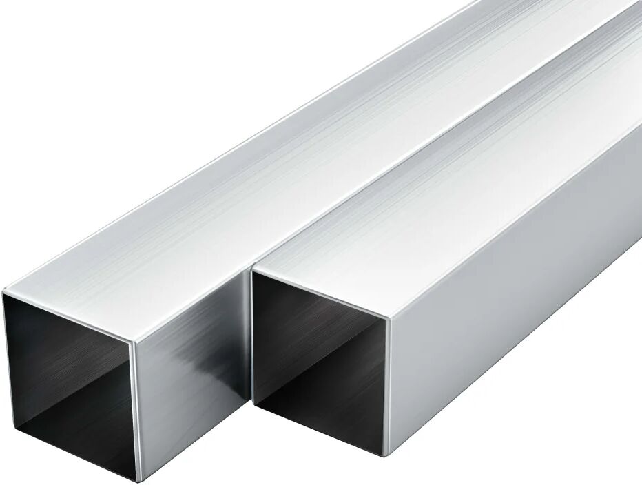 vidaXL Kokerbuizen vierkant 1m 40x40x2mm aluminium 6 st