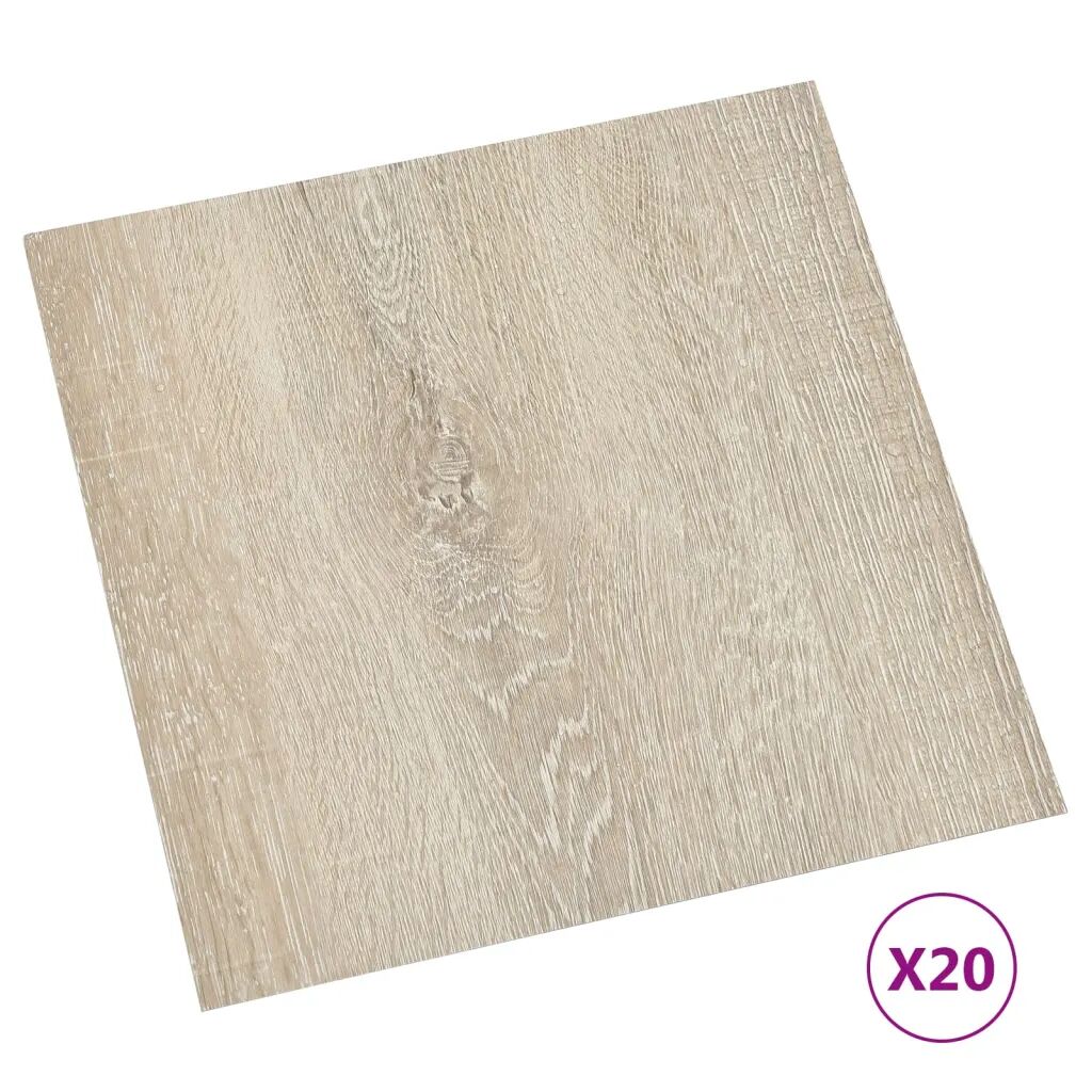 vidaXL Vloerplanken 20 st zelfklevend 1,86 m² PVC beige