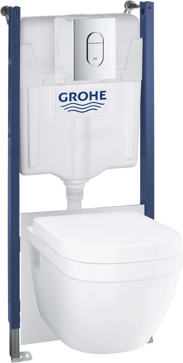 Grohe Solido 5 in 1-Set für WC mit Euro-Keramik Tiefspül-WC, Bauhöhe 113 cm Solido B: 50 H: 113 cm verchromt 39700000