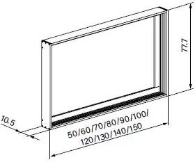 Schneider Einbaurahmen E742, 60 cm universal B: 63 H: 77,7 T: 10,5 cm aluminium 185.660.00.00