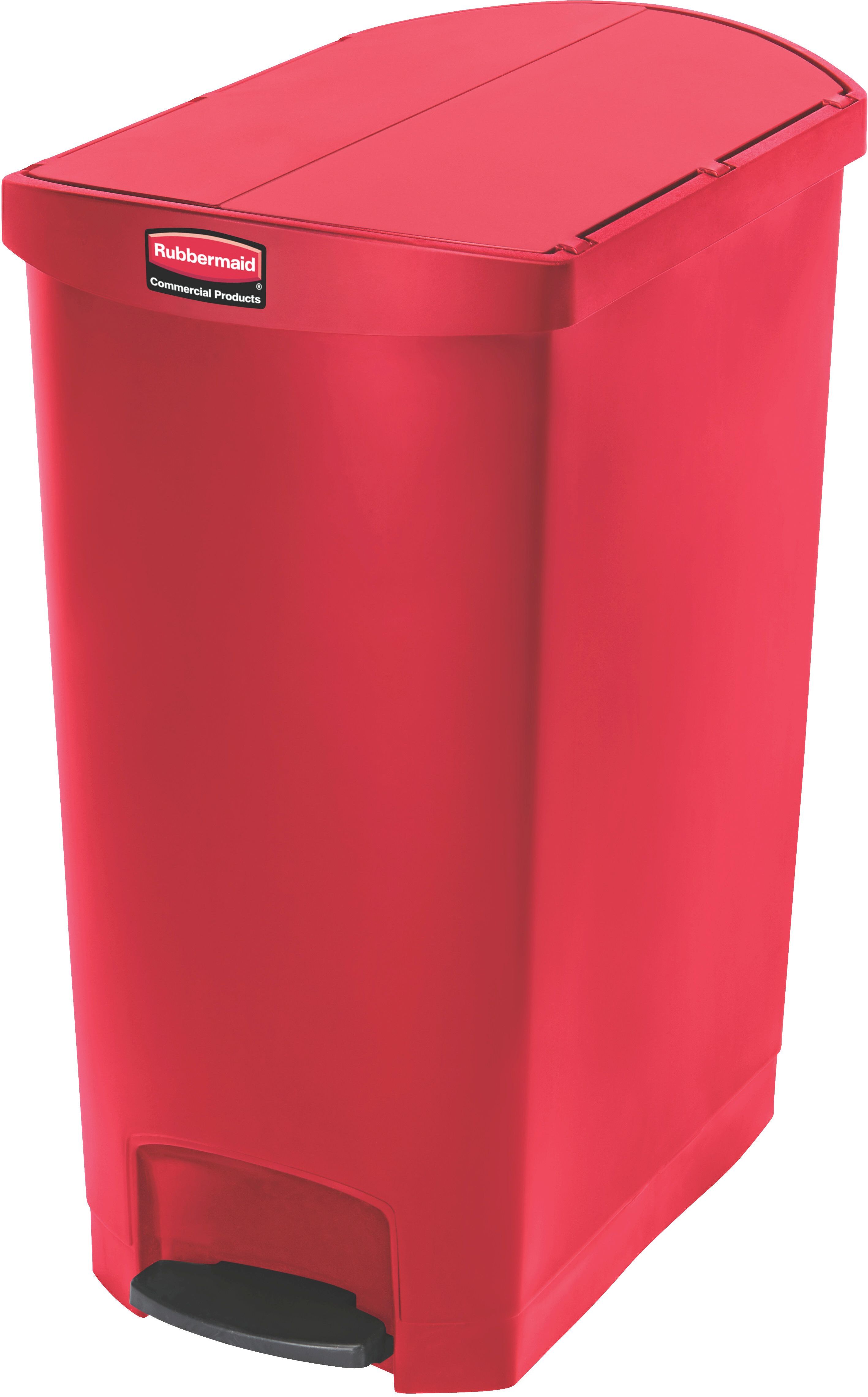 Rubbermaid Slim Jim Step On container End Step kunststof 90 ltr, Rubbermaid, model: VB 224153, rood