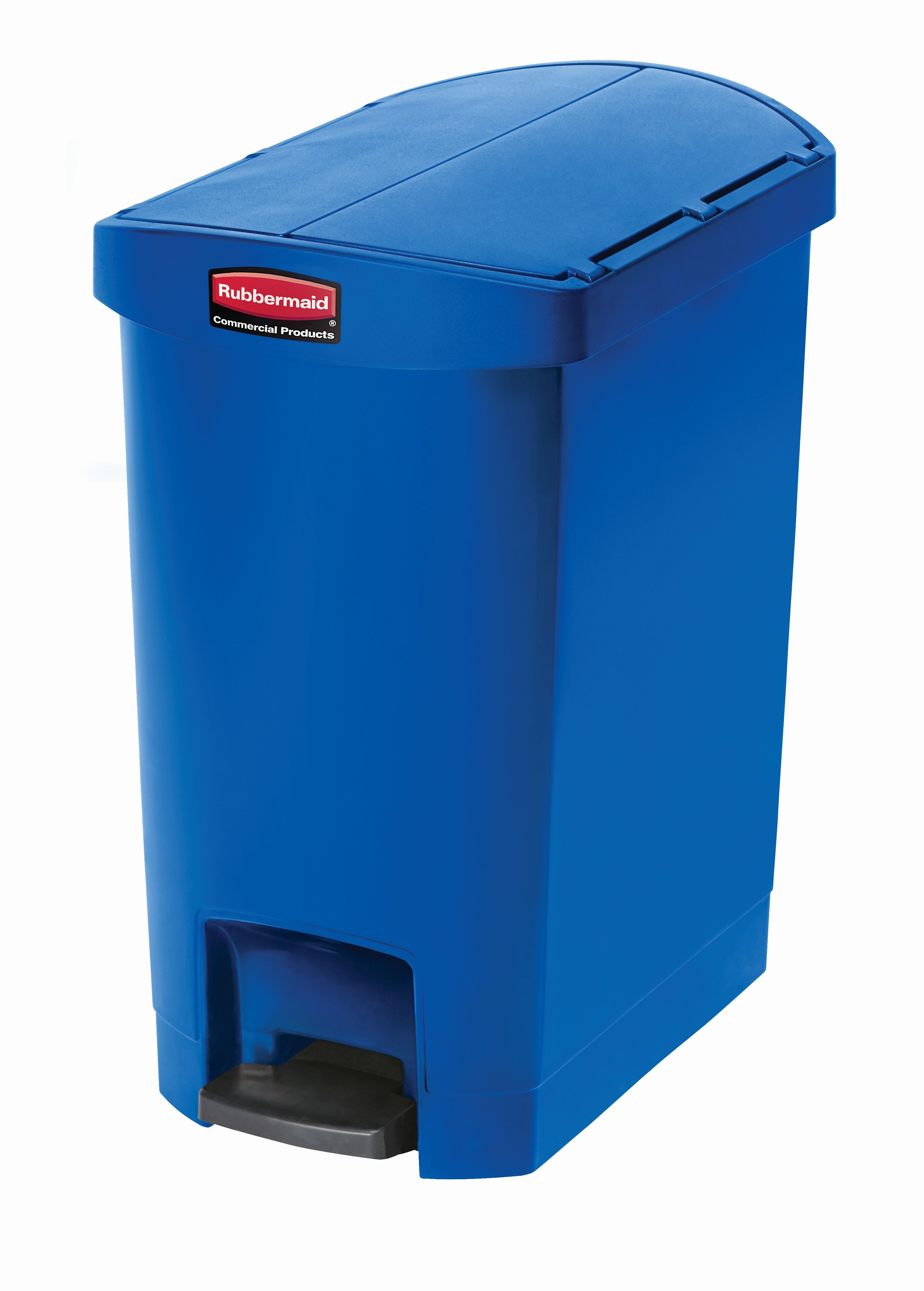 Rubbermaid Slim Jim Step On container End Step kunststof 30 ltr, Rubbermaid, model: VB 224368, blauw