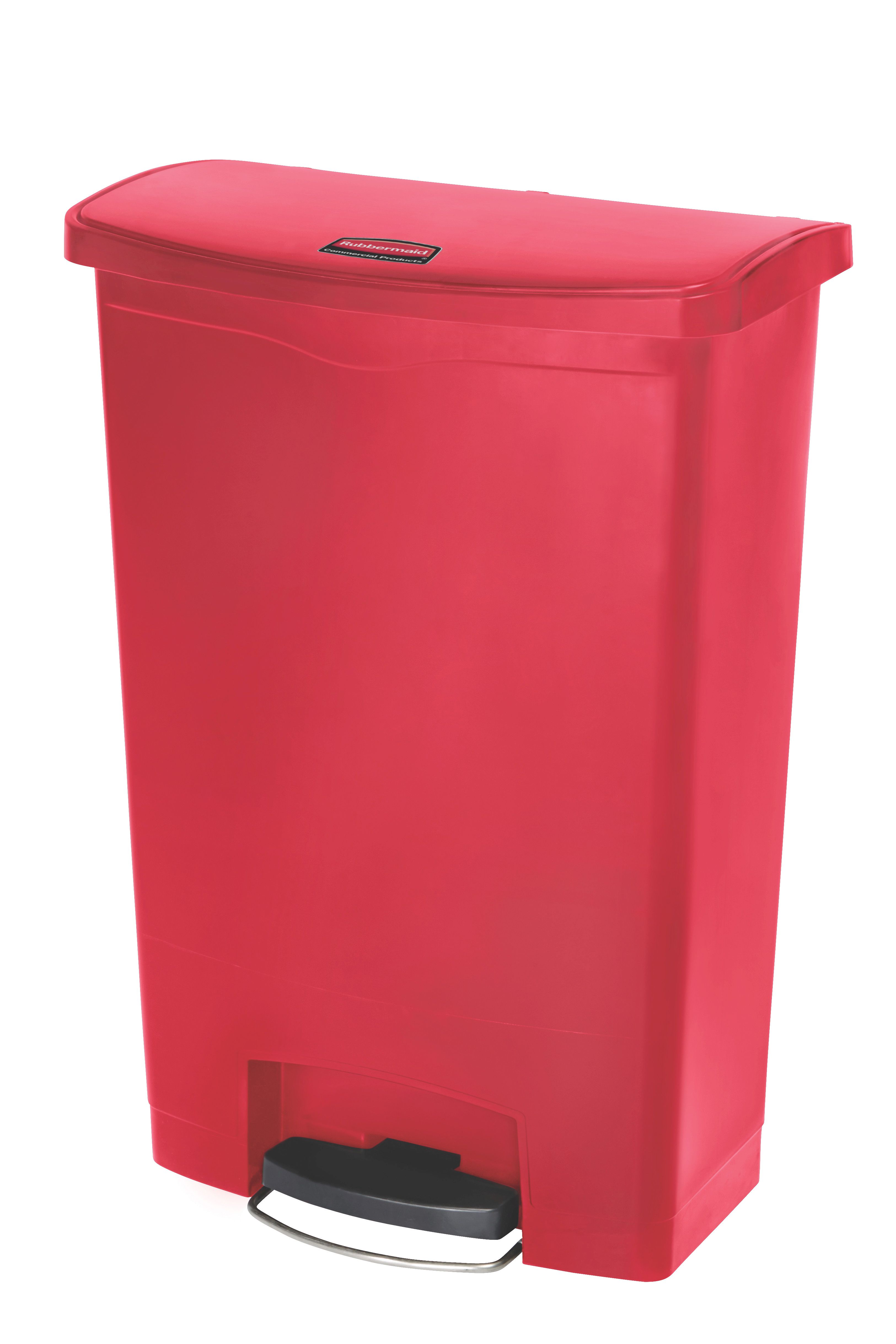 Rubbermaid Slim Jim Step On container Front Step kunststof 90 ltr, Rubbermaid, model: VB 224146, rood