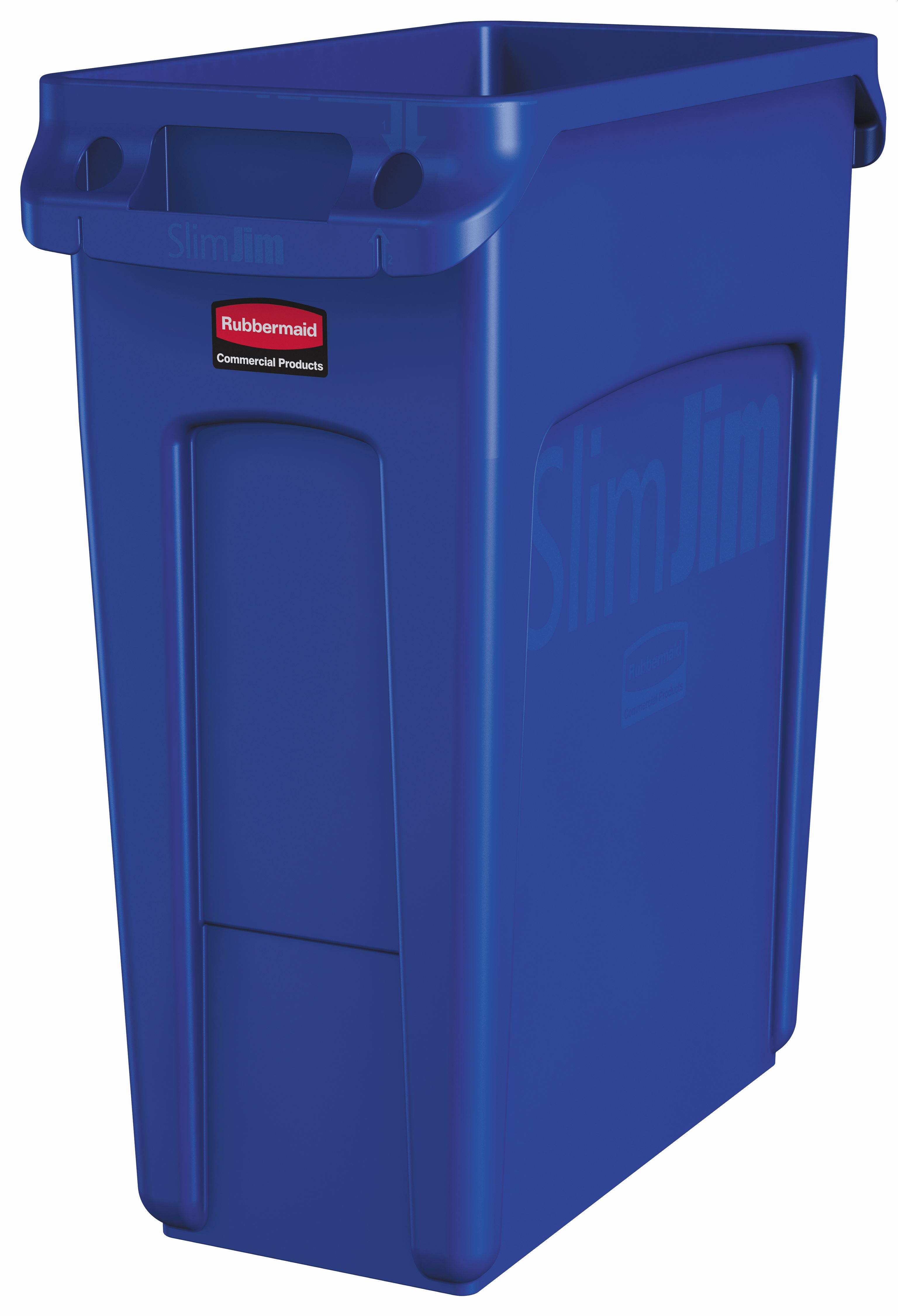 Rubbermaid Slim Jim met luchtsleuven 60 ltr, Rubbermaid, model: VB 227901, blauw