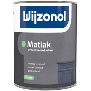 Wijzonol Matlak Op Terpentinebasis 1 Liter Op Kleur Gemengd