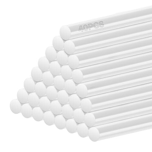 NEXMEE Lijmstift, lijmstiften voor lijmpistool, 40 staafjes à 11 mm x 190 mm, voor lijmpistool, heet