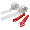 Febbya Caulk Strip Sealant Tape,2 Roll Muur Afdichting Tape Breeuwen Tool Bad Afdichting Strip Caulk Tape voor Hoek Bad Toilet Keuken