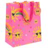 Glick Luxe geschenktas, Sunshine grote geschenktas, feestelijke geschenktas, verjaardagscadeau tas, Sunshine geschenktas, uniseks, 260 x 315 x 135 mm, roze en geel