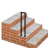GFHQDPSC Tuintrapleuning, zwarte handrails voor buitentreden, 1 treden overgangsleuning voor betonnen treden en houten treden, terrasbalustrade voor binnen en buiten (maat: 65 cm (2,1 ft))