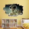 GWCU Pegatinas de pared Alien Extraterrestrial Wall Sticker Mural Decal Kids Room Home Office Decor DB2