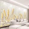 XLMING Verse gouden tarweplant Keuken Eetkamer Studie Woonkamer TV Achtergrond Muur 3D Behang-150cm×105cm