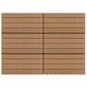 vidaXL Terrastegels 6 st 60x30 cm 1,08 m² HKC bruin