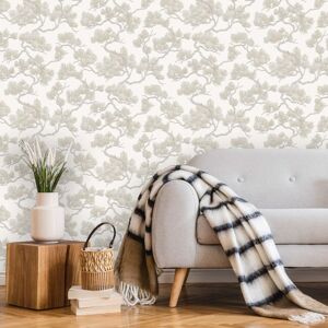 DUTCH WALLCOVERINGS Veggpanel furu hvit