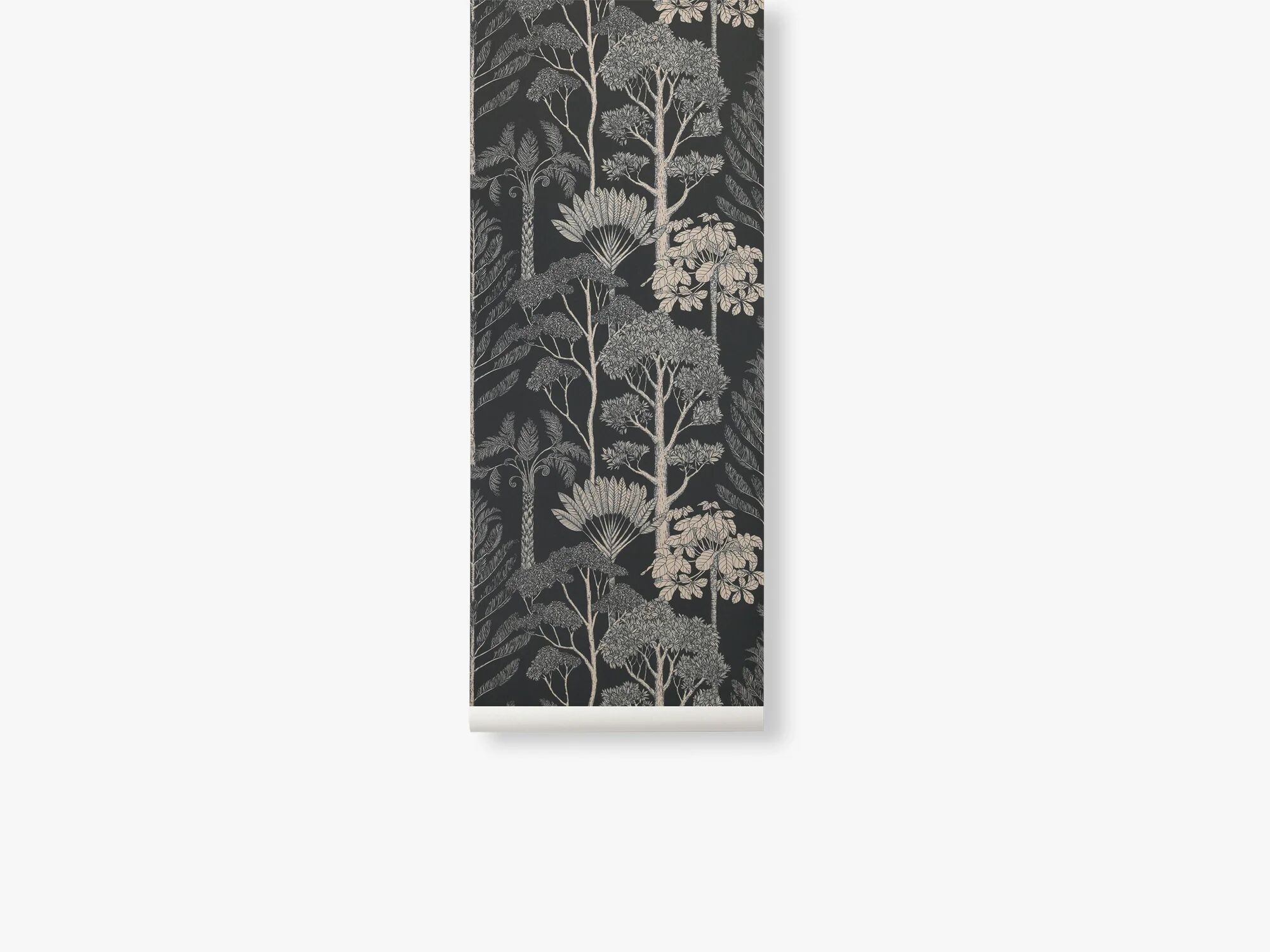 Ferm Living Katie Scott Wallpaper - Trees, Deep Petrol