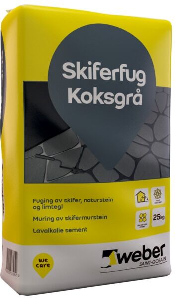 Weber Skiferfug Koksgrå 25kg