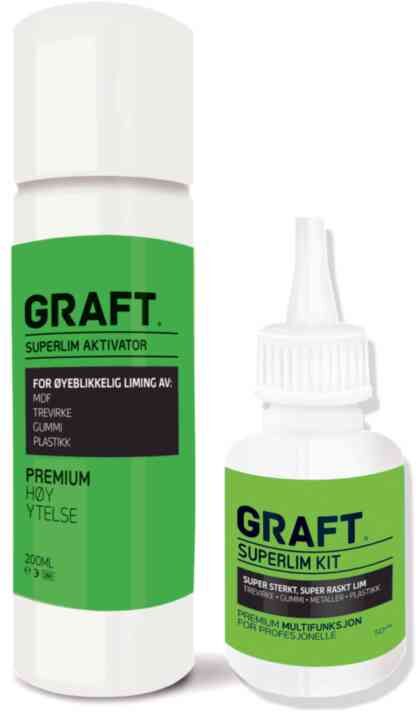 Northstore SUPERLIM TO-KOMPONENT SETT GRAFT 50MM/200ML KLAR