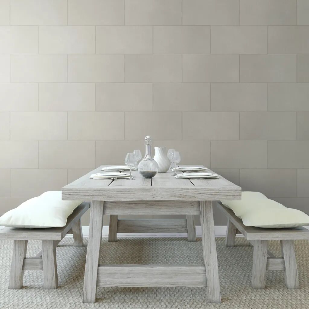 Grosfillex Veggbelegg flis Gx Wall+ 11 stk stein 30x60 cm lysegrå