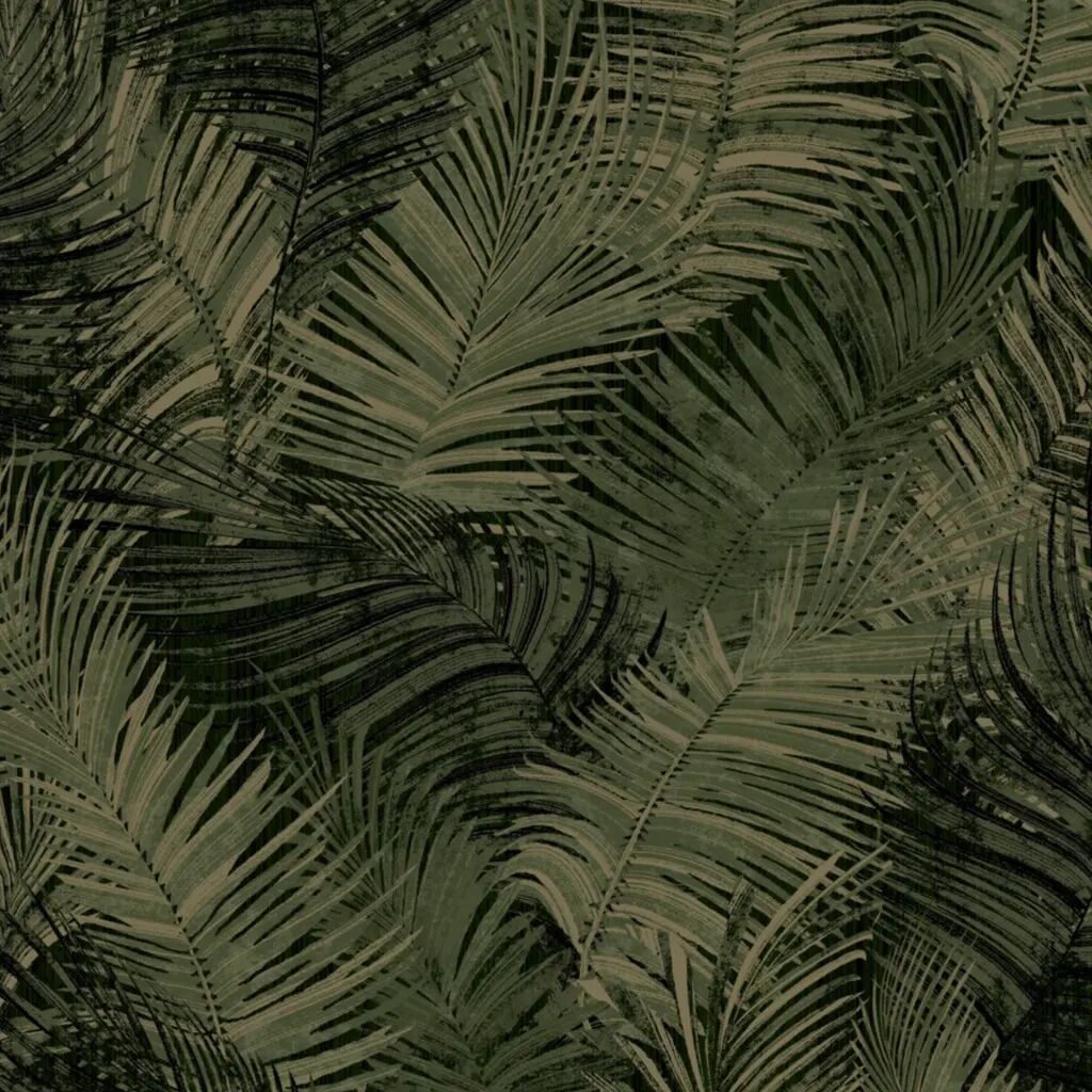 DUTCH WALLCOVERINGS Veggpanel Palm grønn